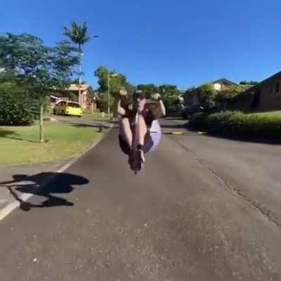 Putting His Scooter To Good Use!