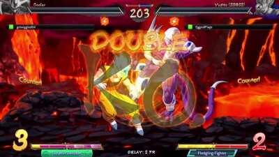 My friends recently picked up fighterz and for the first time I saw a double K.O