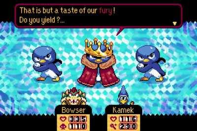 I'm still thinking about the Mario Movie so I remade the Penguin scene but as an RPG to calm down