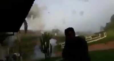 Filling a hot air balloon with fireworks, what you see next is every man crying for their mommy