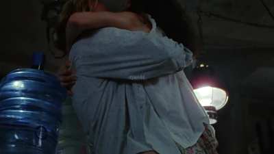 Wife Bebe Neuwirth is getting wooed by her husband's colleague and proceeds to ride him as soon as her husband leaves for bar in The Paint Job (1992)
