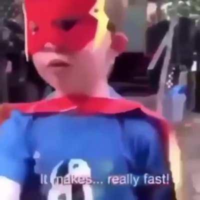 Kid thinks he’s flash. Boy is he wrong.