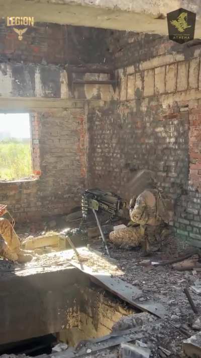 Ukrainian MK19 Crew of the Athena Group of the International Legion DIU showed a day of combat in Toretsk. [Publ. February 2025]