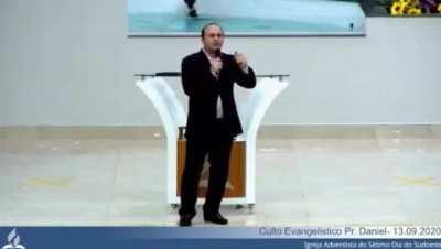 Cat overrunning a church to... swim?