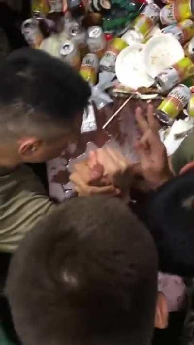 Marine And Japanese Soldier Taking It Over The Top