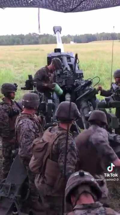 This soldier knows he is holding the good stuff