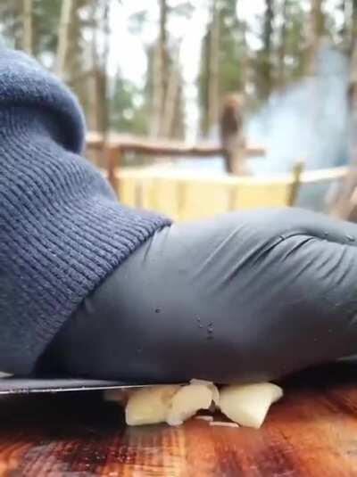 Pasta with chicken and mushrooms (for the most part)