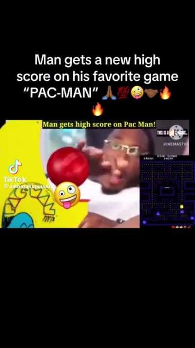 Man gets a new high score on his favorite gameð