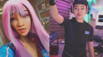 CodeMiko showing off the insane technology that powers her twitch stream.