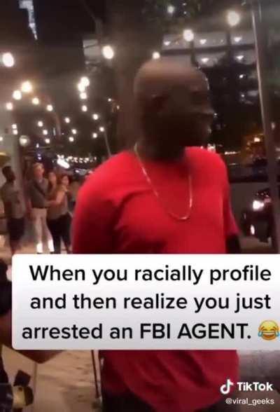 Racially profiling an FBI agent