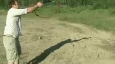 Had to hurt when the stock of your gun hits your face after your shot it