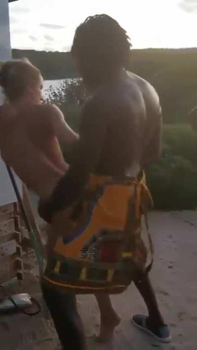 French milf gets some African treatment