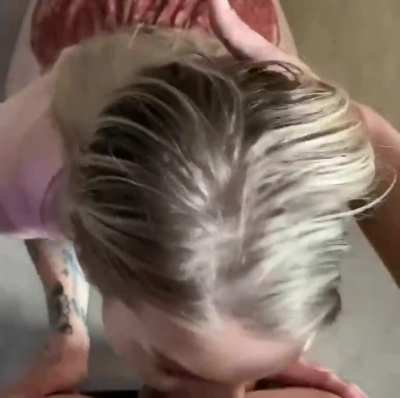 Pretty Blonde Sucking Cock