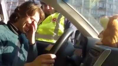 Man with toy that repeats words gets pulled over