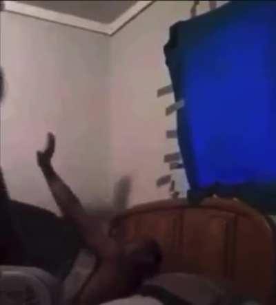 If you wonder the first hit knocked her out, the second one wake her up