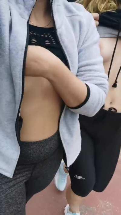 Letting the girls get some fresh air in the park!