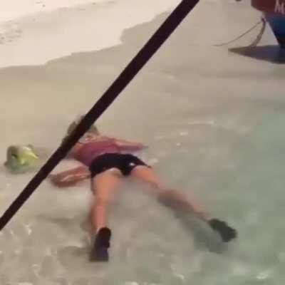 HMC while I stylishly exit a boat