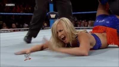 Desperate Summer Rae being subdued by Natalia