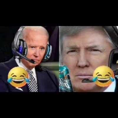 Biden and Trump playing Minecraft 😂 hope nothing like this has been posted yet!