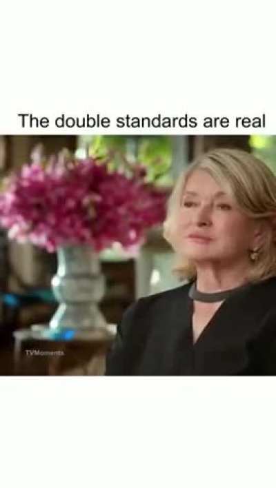 The double standards..