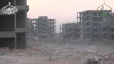 [Combat edit]Footage of assault on 1070 housing complex Aleppo (Jabhat Fateh al-Sham) Aleppo offensive 2016.07.31.