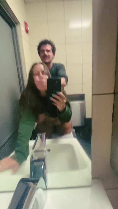 Passing the time when our flight gets delayed