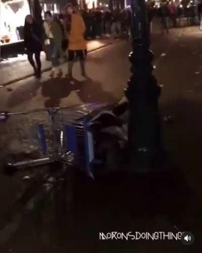 HMC while my mate pushes me in this trolley