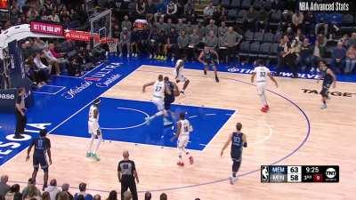 [Highlight] Gobert snatches Tillman’s hook shot right out of the air! (The goaltending was overturned upon review)