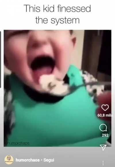 Baby boss, you cannot private him of is lunch