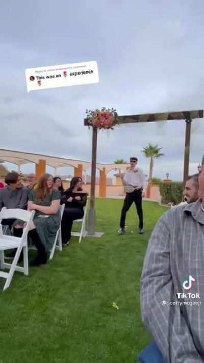 Flower boy nails his entrance