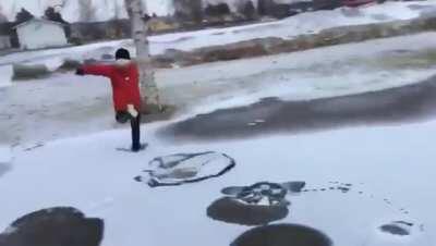 Running on ice
