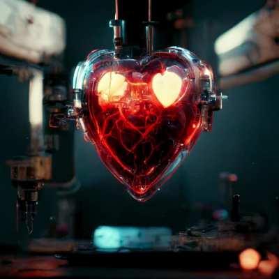 Mechanical Heart. Made in Midjourney and edited in After Effects.