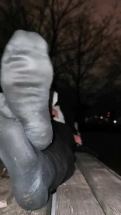 Sweaty black socks 