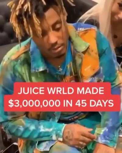anyone know juice made 3 mill in 45 days?