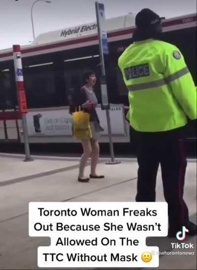 Woman has temper tantrum like a three year old spoiled brat.