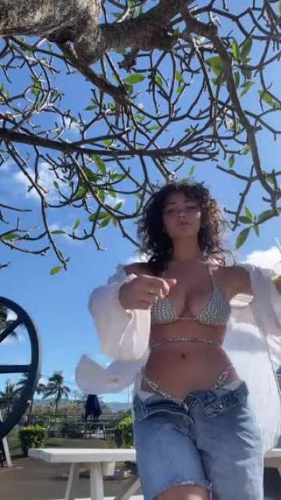 Bikini and Jean Shorts