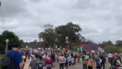 Saturday May 15th: hundreds upon hundreds of San Diego residents marched in Balboa Park today in support of Palestinian Liberation and ending Israel’s illegal US backed occupation.