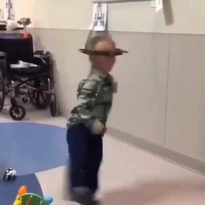 What you seeing is Halo gravity traction the treatment for severe cases of scoliosis