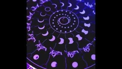 Beautiful 'running wolfs' zoetrope on this vinyl