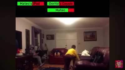 Kid raging during playing Geometry Dash 