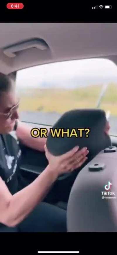 To make a funny video(the fact that she actually smashed a car window and is going to have to pay for it is infuriating)