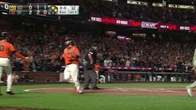 [Highlight] Mike Yastrzemski knocks in a run on a check swing single