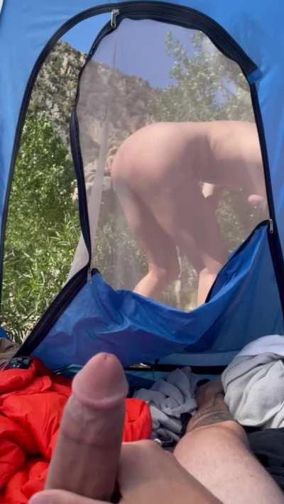 Nudist mom catches son jerking off to her! [MF] Milf