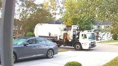 My trash can went missing on trash day. Reviewing the camera and . . .