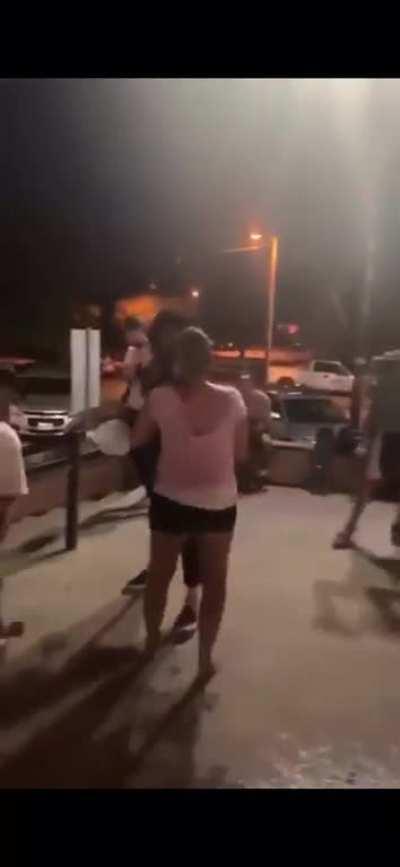 The woman was yelling at the kids the entire time and shit escalated