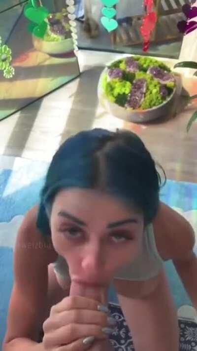 Jewelz Blu gobbles down a BWC