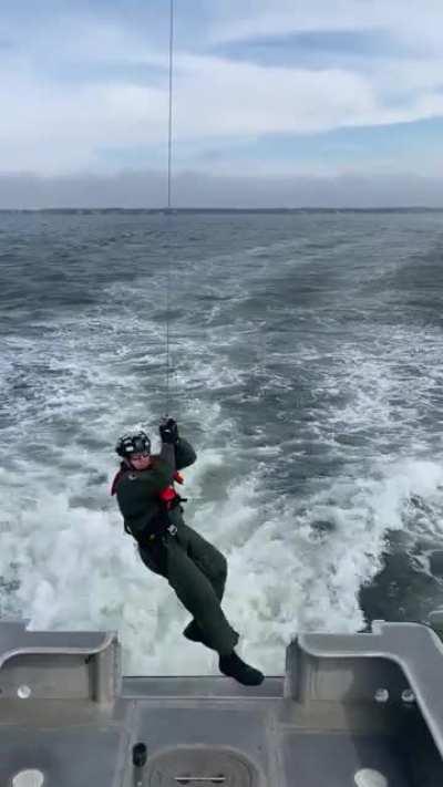 Coast Guard Helicopter Doing Coast Guard Things