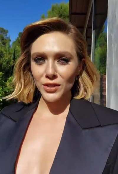 Liz can't help herself showing off her boobs, I'd love to cum on her tits