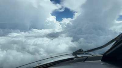 Threading the gap between two thunderstorms