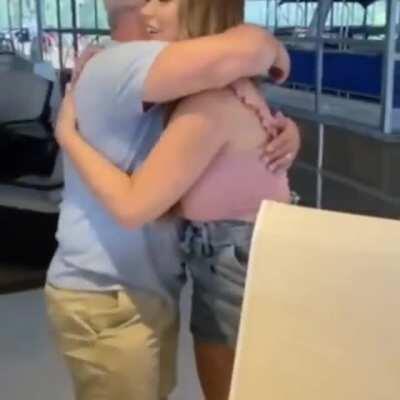 This dad thought he was just being gifted wine, but that was not the case. The label on the bottle informed him that he and his wife were about to be grandparents for the very first time.